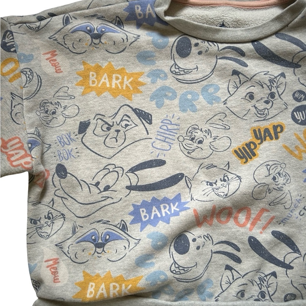 Disney Parks Dog Print Sweatshirt XS – Pre-Loved Cozy Pullover - Picture 3 of 7